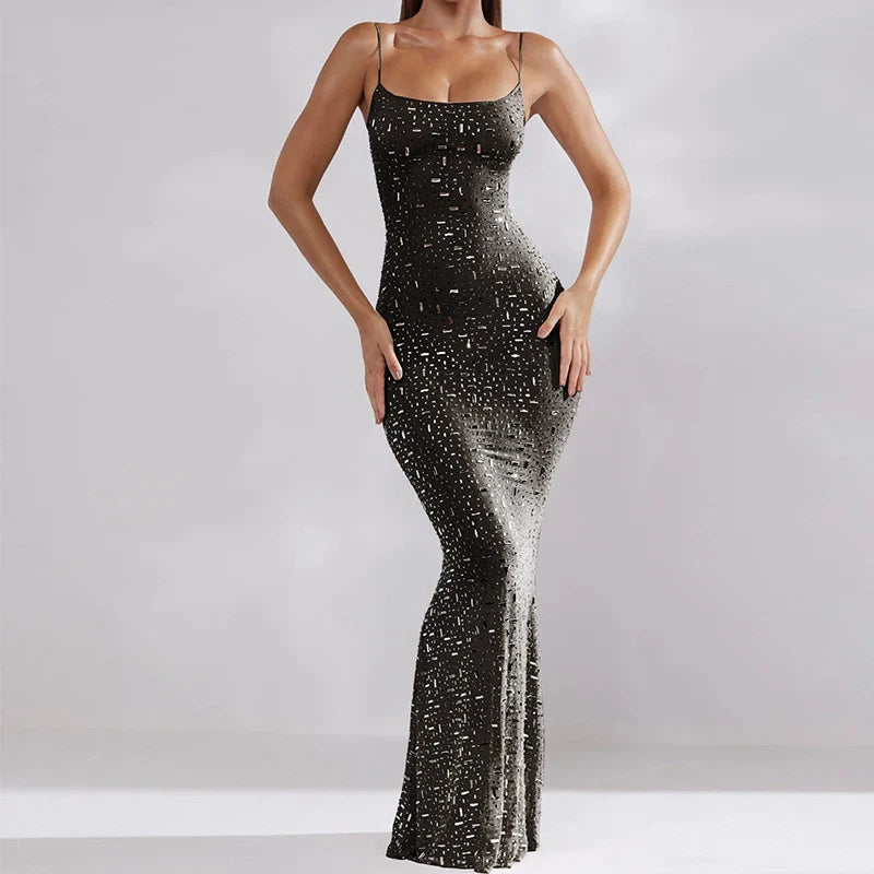 Elegant Sequin Maxi Dress